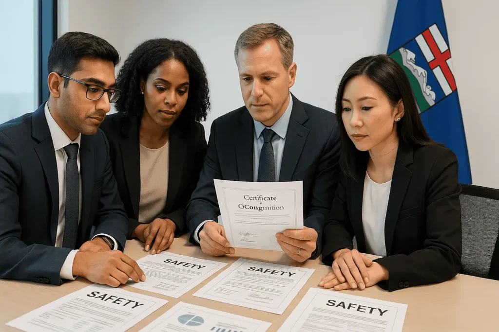 How to Get COR Certified in Alberta Your Complete Step-by-Step Guide for 2025 3 a group of people looking at papers